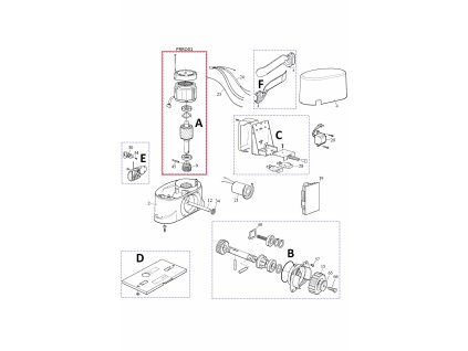PRRO01 kit statoru 110x66h50 230V pro Robo1000/ Thor