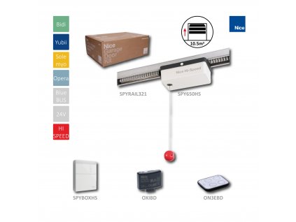 27144 sada pre sekcionalnu branu do 10 5m2 zdvih do 320cm 1x spy650hs 24v 250w 650n 1x spyboxhs 1x oxibd 1x on3ebd 1x spyrail321