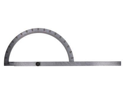 Úhloměr obloukový KINEX, NEREZ, 0-180°, 250x400 mm
