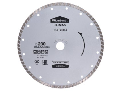 Turbo diamantový kotouč 230x2.6x22