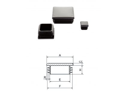 Krytka plastová 80 x 80 mm