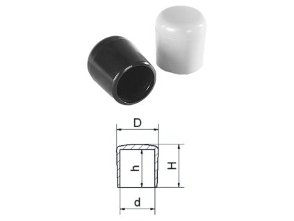 Vonkajšia krytka plastová 15,9x19,8mm (Farba ZORR Čierna)