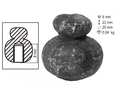 22800 kovana matica okruhla pozinkovana m6 20mm l22mm