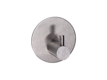 Nalepovací háček s 3M pásků, kulatý, základna: 35x3mm, broušená nerez K320/ AISI 304