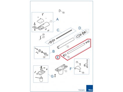 SPAMG210A00 set ramena pro pohon TOO3000/3024