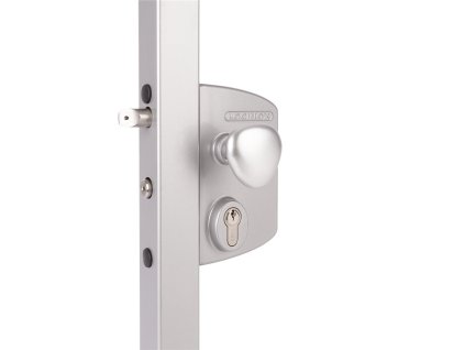 LOCINOX® povrchový elektrozámok LIRQ U2L-VSZR, funkcia FAIL CLOSE (kazeta, zámok, cylindrická vložka, klučka typ R), pre profil Ø60 - Ø80 mm (Locinox farba 9005)
