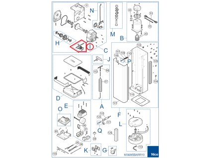 SPAMG087A00A zostava prevodov pre M-BAR