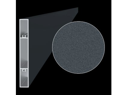 Profil 120x16mm, L-6000mm, práškový lak, struktura RAL7016