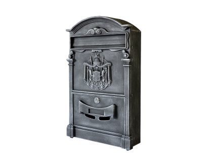 Poštovní schránka H 405 x L 255 x W 90 mm, stříbrná patina