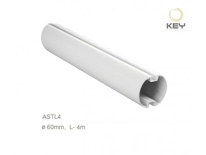 Rameno hliníkové bílé, L-4 m, ø 60 mm pro závoru ALT424