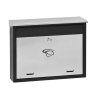 Poštovní schránka (400x340x100mm) nerez / černá, max. formát listu: C6, le