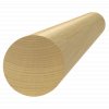 Dřevěný profil kulatý (ø 42 mm / L: 2500 mm), materiál: dub, broušený povrch bez nátěru, balení: PVC fólie