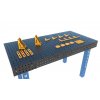 zvárací stôl 2000x1000x150mm, oceľ S355J2+N, priemer dier: 16.3mm, 7x rebrá, 4x bočnice (Hrúbka materiálu 5mm, Zabalené v drevenej)