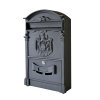 Poštovní schránka H 405 x L 255 x W 90 mm, černá