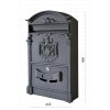 Poštovní schránka H 405 x L 255 x W 90 mm, černá