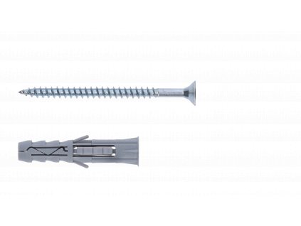 hmoždinka univerzálna 8x50 so skrutkou 5.0x80 so zápustnou hlavou PZ2