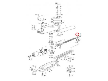 PMD0944R04.4610 matica hriadele mosadzná 6 závitová fi.17mm pre Wingo4000/2024, MB4005, MB4006