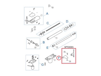 SPTOO001 set držiakov pre TOO3000