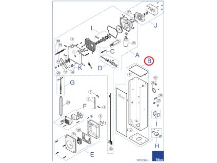 SPCAB02400 kit krytu závory pre WIDEL