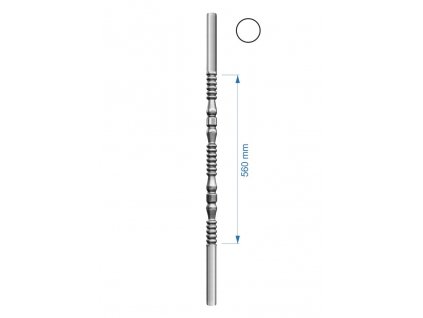 kruhová tyč-rúrková H-1000mm, ø32mm, stena 1mm