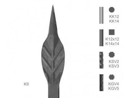 Kovaný špic typu K9