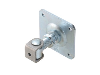 Pánt nastaviteľný s prírubou na priskrutkovanie M16, 80x80, Nerez