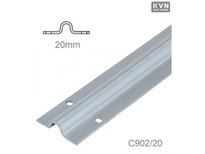 vodiaci profil U ø 20mm pre posuvné brány, dĺžka 2m, cena za kus