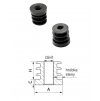 M10,A-40mm,H-20mm,C-6.2mm,čierna,Hrúbka steny-1-1.5mm,Plastová kruhovo-rúrková zátka zo závitom PE