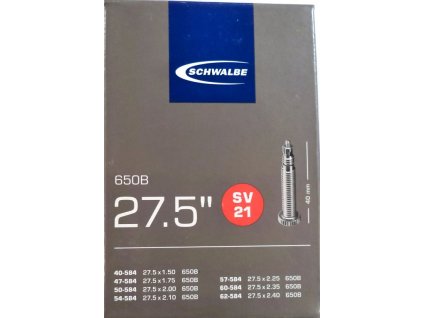 Duše SCHWALBE SV21 27.5"x1.50-2.40 (40/62-584) FV/40mm
