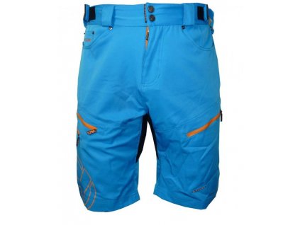 Kalhoty krátké pánské HAVEN NAVAHO SLIMFIT modro/oranžové s cyklovložkou