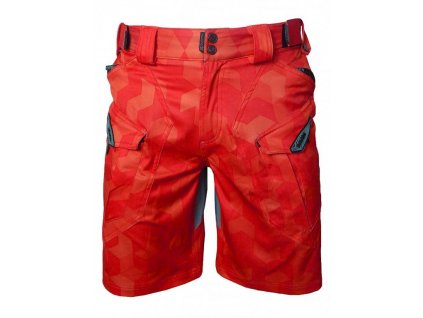 Kalhoty krátké pánské HAVEN CUBES NEO červené s cyklovložkou