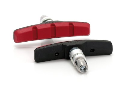 Špalíky XLC BS-V01 V-Brake černo/červené, 4 dílná sada
