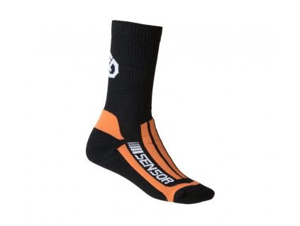 Ponožky SENSOR TREKING MERINO černo/oranžové