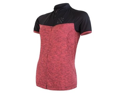 Dres krátký dámský SENSOR CYKLO MOTION zip růžovo/černý