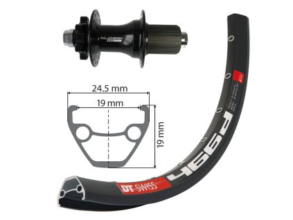 Kolo zapletené 29“ XLC DT Swiss 466D 622-19 zadní 32 děr Niro