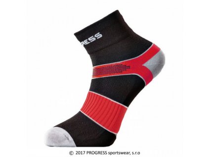 Ponožky Progress CYCLING černo/červené (Velikost 3-5)