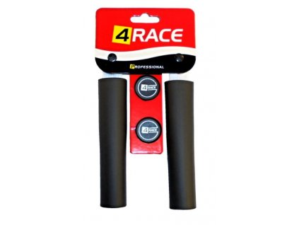 Gripy 4RACE tvrzené pěnové NBR 136mm kulaté černé