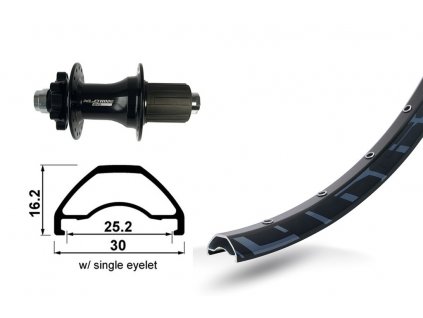 Kolo zapletené 29“ XLC Rodi Ready 622-25 zadní 32 děr Niro