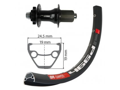 Kolo zapletené 27,5“ DT Swiss D466 584-19 zadní 32 děr Niro