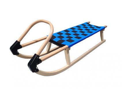 Sáně dřevěné 110cm modré