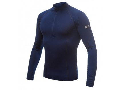 Triko dlouhé pánské SENSOR MERINO ACTIVE zip tmavě modré (Velikost L)