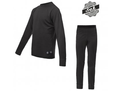 Komplet juniorský SENSOR MERINO ACTIVE SET černý