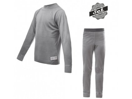 Komplet juniorský SENSOR MERINO ACTIVE SET šedý