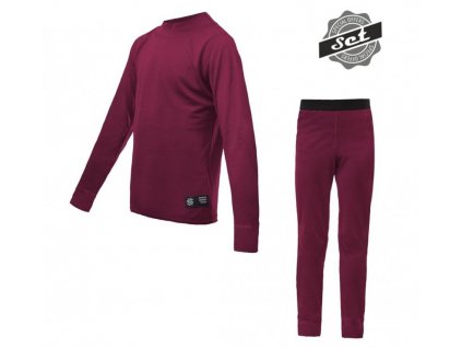 Komplet juniorský SENSOR MERINO ACTIVE SET lilla