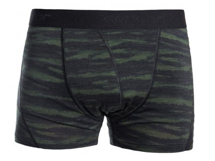 Boxerky SENSOR MERINO IMPRESS černá/batik