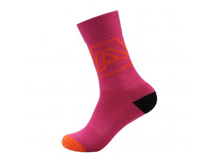 Ponožky dámské ALPINE PRO PHALTE merino růžové