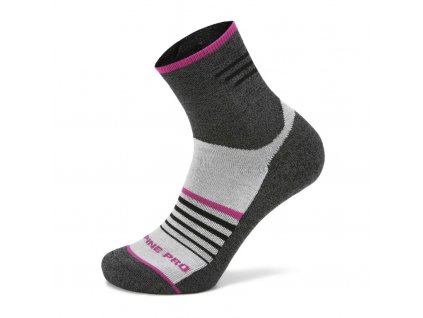 Ponožky unisex ALPINE PRO KAIRE antibakteriální šedo/růžové