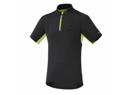 Dres krátký pánský Shimano Polo Shirt černý