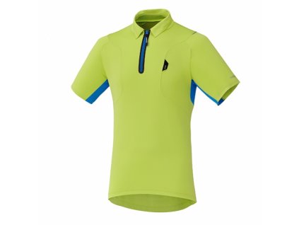 Dres krátký pánský Shimano Polo Shirt zelený