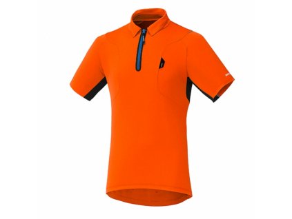 Dres krátký pánský Shimano Polo Shirt oranžový